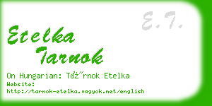 etelka tarnok business card